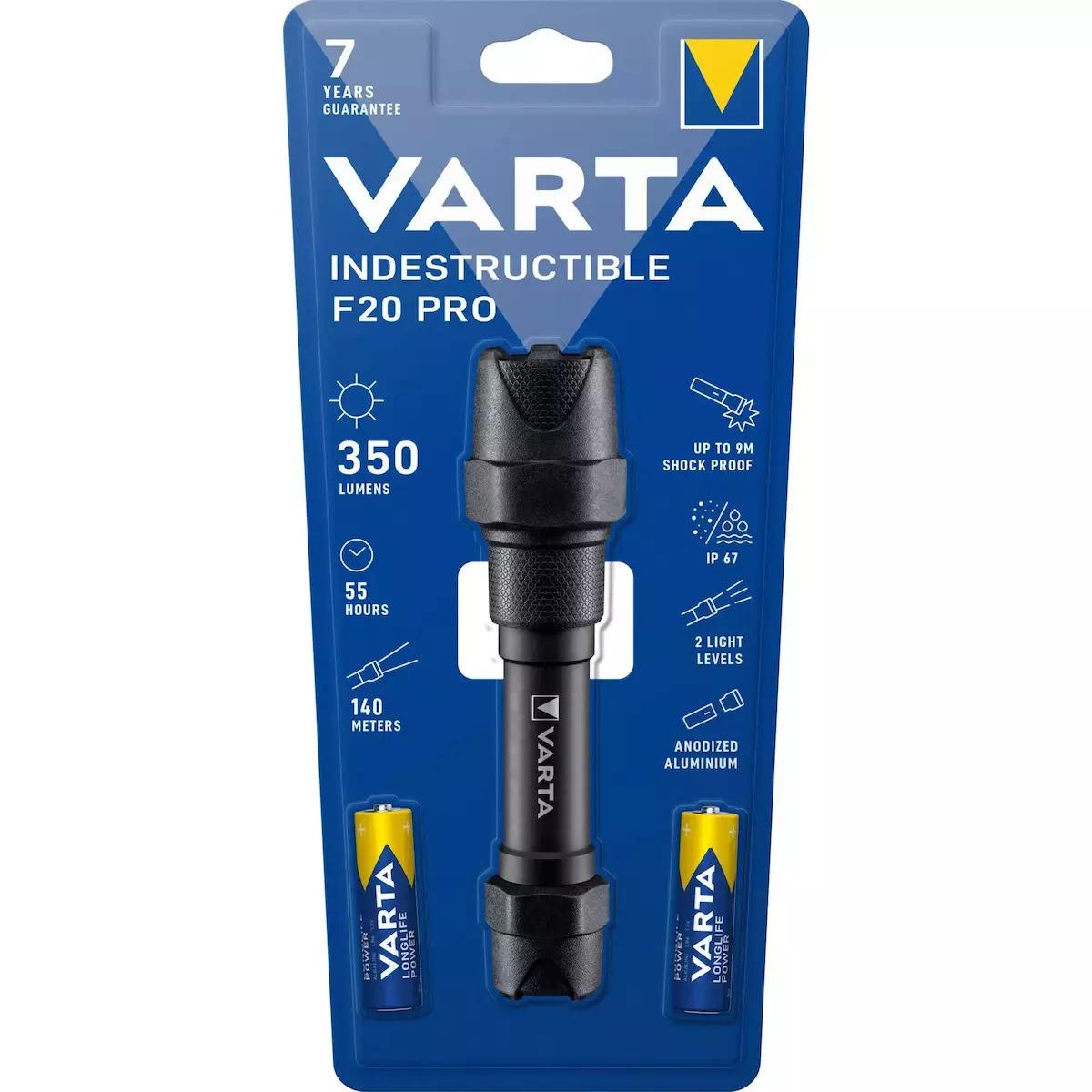 Varta Indestructible Light F20 Pro Φακός LED 350lm (18711101421) Varta Indestructible Light F20 Pro Φακός LED 350lm (18711101421)