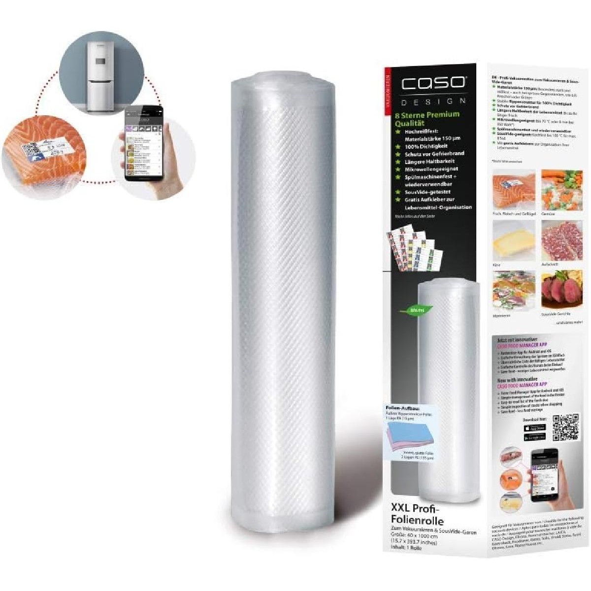 Casp 1224 Ρολό Γκοφρέ 40x1000cm για Vacuum 1 τμχ Casp 1224 Ρολό Γκοφρέ 40x1000cm για Vacuum 1 τμχ
