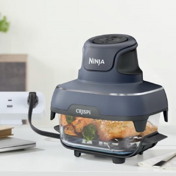 Ninja FN101EUGY Crispi 4-in-1 Portable Glass Air Fryer Cooking System 1500 watt 3.8lt blue Ninja FN101EUGY Crispi 4-in-1 Portable Glass Air Fryer Cooking System 1500 watt 3.8lt blue