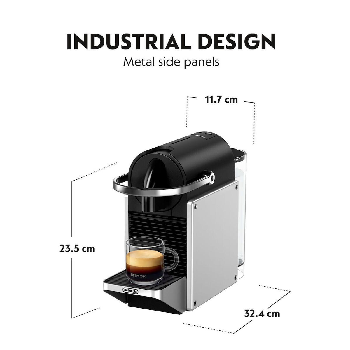 DeLonghi EN127.S Pixie Καφετιέρα για Κάψουλες Nespresso Πίεσης 19bar silver