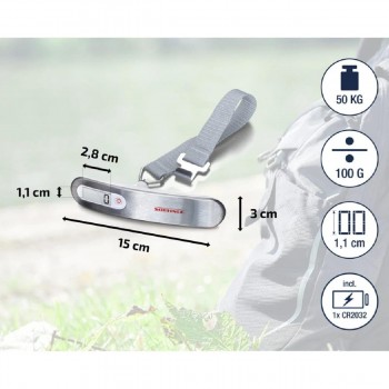 Soehnle 66172 ψηφιακή φορητή ζυγαριά αποσκευών 50kg silver Soehnle 66172 ψηφιακή φορητή ζυγαριά αποσκευών 50kg silver