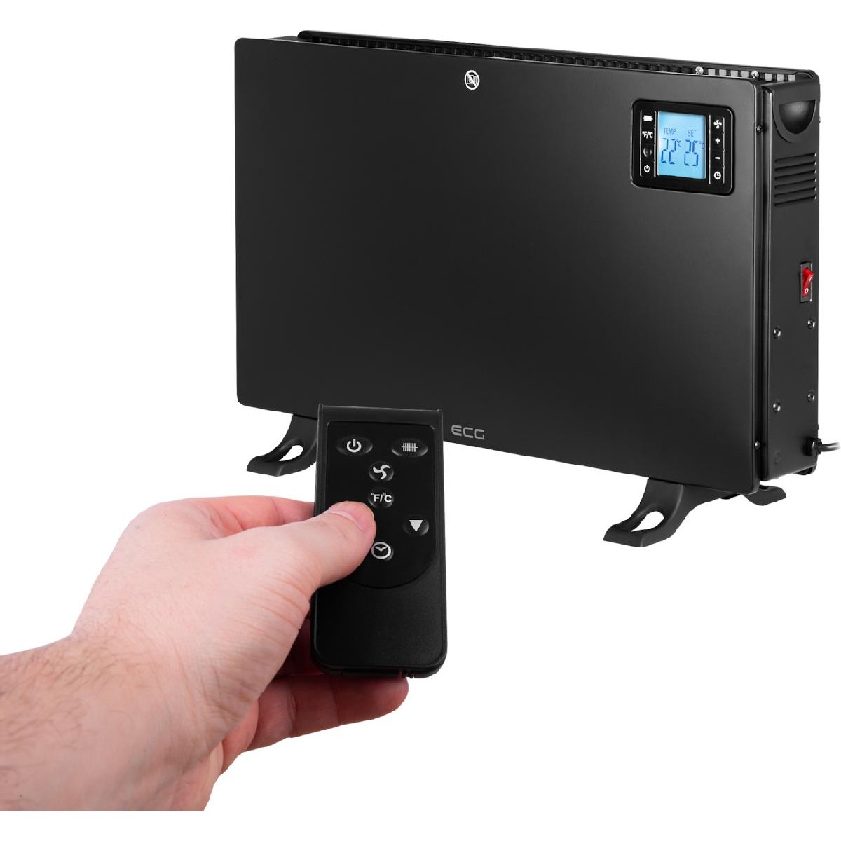 ECG TK2080DR Θερμοπομπός Δαπέδου 2000 watt black