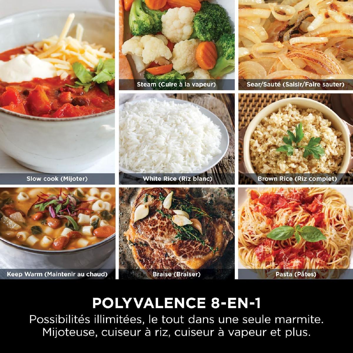 Ninja MC1101EU Foodi PossibleCooker, 6 lt Multicooker, 8-in-1 Multifunctional & Slow Cooker & Rice Cooker Midnight Blue