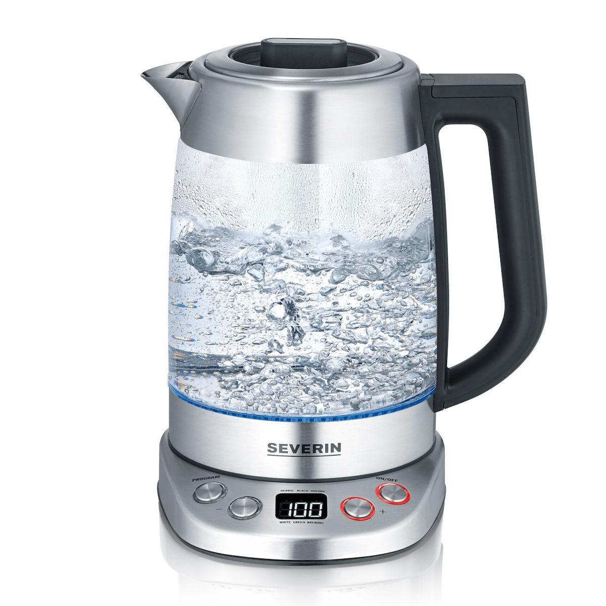 Severin WK 3480 Βραστήρας Τσαγιέρα deluxe 3000 watt 1,7 lt glass inox Severin WK 3480 Βραστήρας Τσαγιέρα deluxe 3000 watt 1,7 lt glass inox