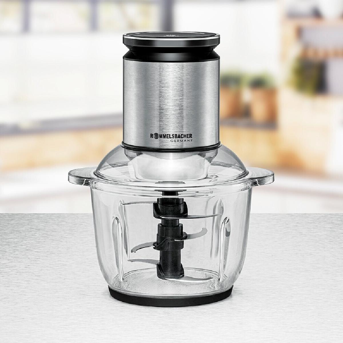 Rommelsbacher MZ 600 Multi Food Chopper 600 watt 2 lt 2XL stainless steel black