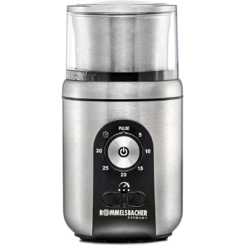 Rommelsbacher EGK 250 Spice Coffee Grinder 200 watt 70gr with timer & speed control stainless steel silver Rommelsbacher EGK 250 Spice Coffee Grinder 200 watt 70gr with timer & speed control stainless steel silver