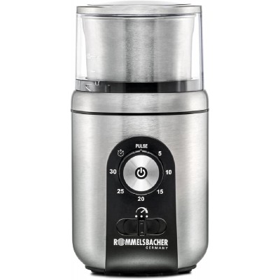 Rommelsbacher EGK 250 Spice Coffee Grinder 200 watt 70gr with timer & speed control stainless steel silver