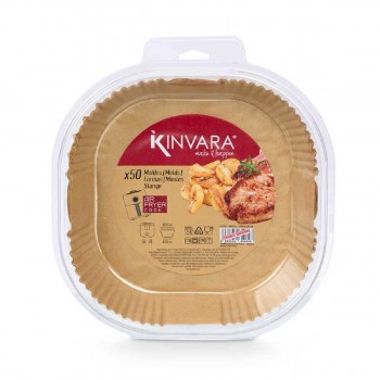 Kinvara set 50 pieces paper for airfryer 5-7 lt square large