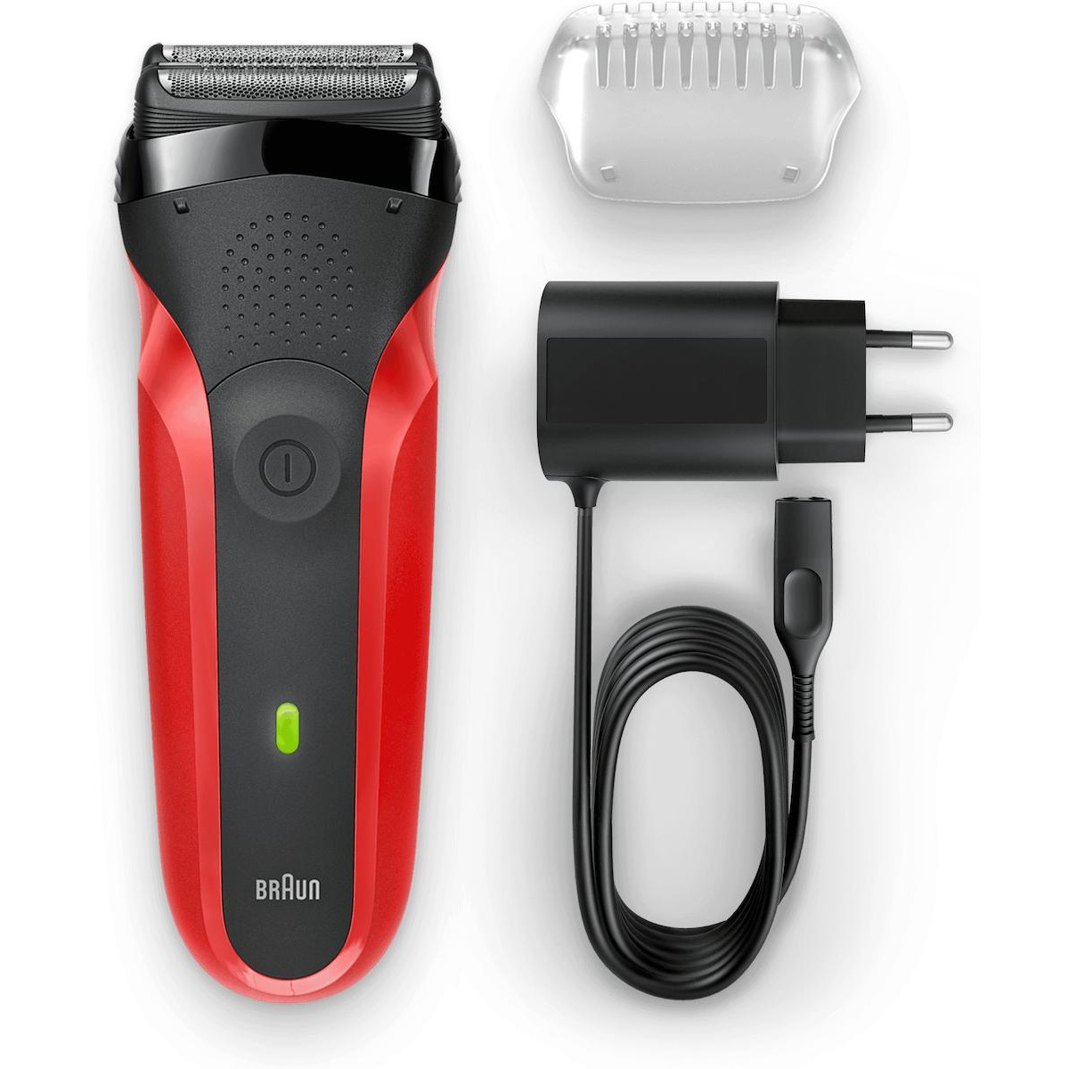 Braun Series 3 300s Ξυριστική Μηχανή Προσώπου Επαναφορτιζόμενη red black Braun Series 3 300s Ξυριστική Μηχανή Προσώπου Επαναφορτιζόμενη red black