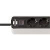 Brennenstuhl Ecolor USB 4 θέσεων καλώδιο 1,5m με διακόπτη και 2 θύρες USB-C white black (1153240126) Brennenstuhl Ecolor USB 4 θέσεων καλώδιο 1,5m με διακόπτη και 2 θύρες USB-C white black (1153240126)