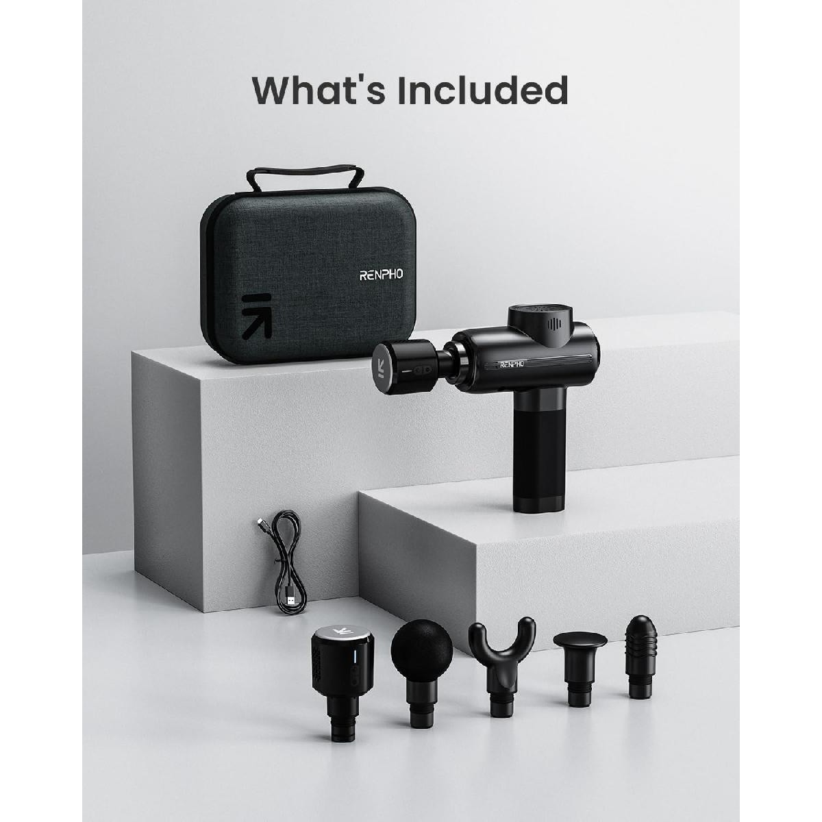 Renpho Massage Gun Power + Thermacool black  (PEU-R-C001SH-BK)