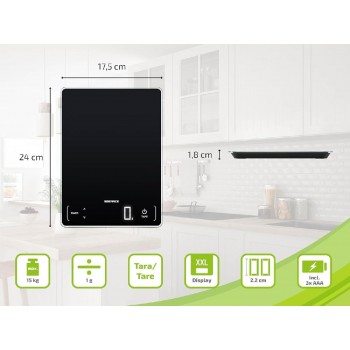 Soehnle Page Profi 100 Ψηφιακή Ζυγαριά Κουζίνας 15kg black (61506)