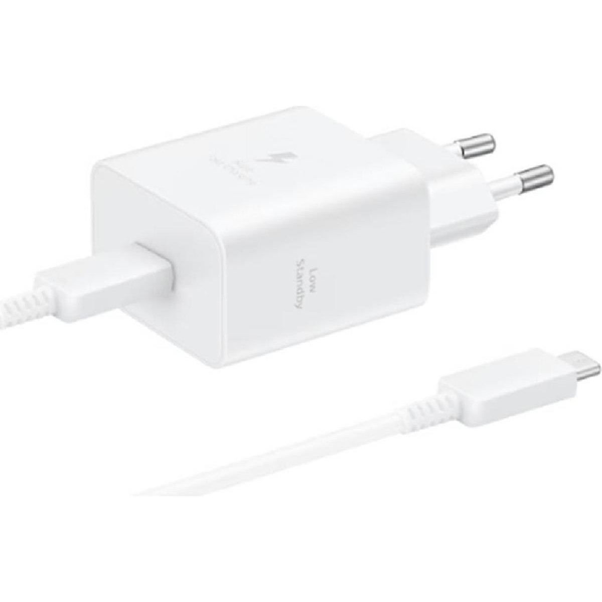 Samsung EP-T4511X fast Charger USB-C 45 watt Power Adapter + USB-C Cable 1.8m white