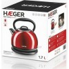 Haeger EK-22R.021A Βραστήρας 1.7lt 2200 watt red cherry