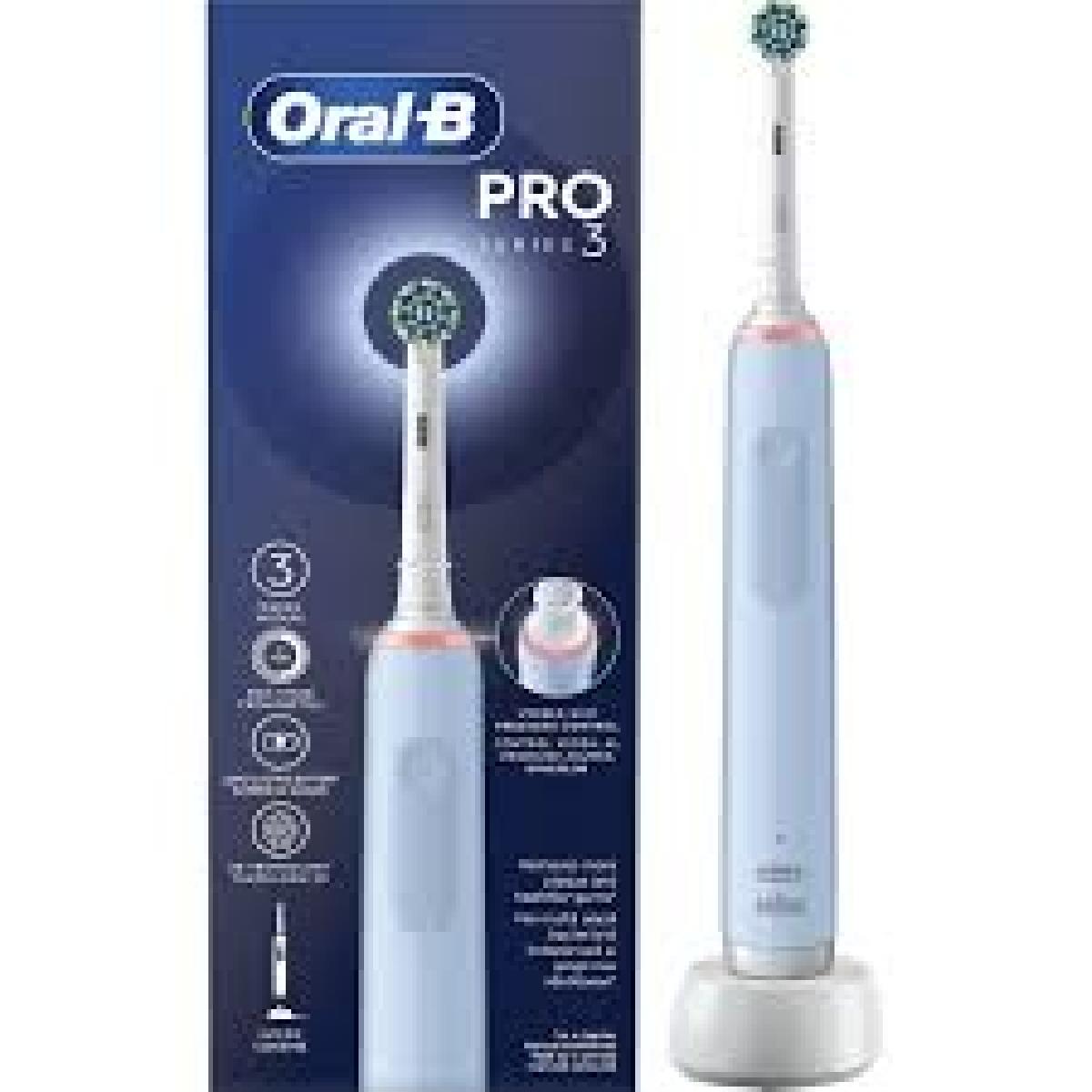 Oral-B Pro series 3 Cross Action, Επαμαφορτιζόμενη Ηλεκτρική Οδοντόβουρτσα blue