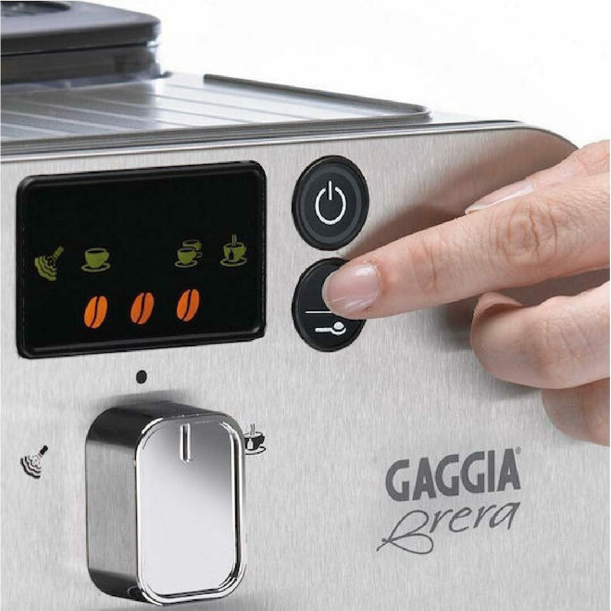 Gaggia Brera RI9305/11 αυτόματη μηχανή espresso με ενσωματωμένο μύλο άλεσης 1400 watt 15 bar silver black