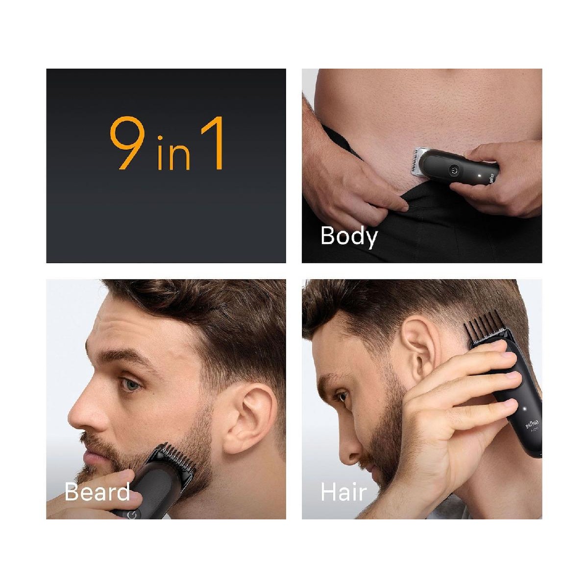 Braun All-in-one Series 5 AIO5540 9-in-1 Multigroom, Body, Hair, Beard Trimmer Black