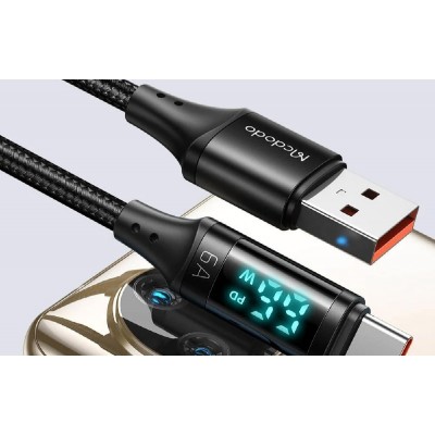 Mcdodo CA-1080 USB-A to Digital Display Type-C Data Cable 1.2m black Mcdodo CA-1080 USB-A to Digital Display Type-C Data Cable 1.2m black