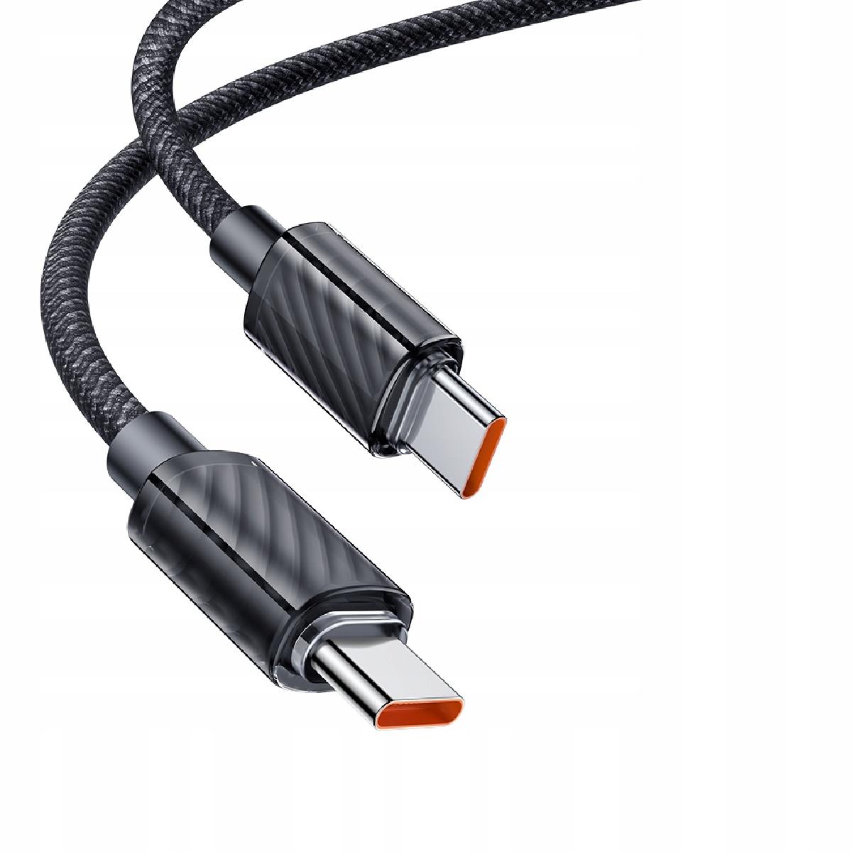 Mcdodo CA-3670 100 watt Type-C to Type-C Transparent Data Cable 1.2m black