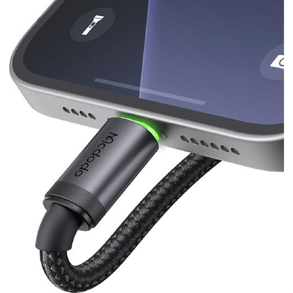 Mcdodo CA-4410 60 watt USB-C to USB-C Cable with Charging Light 1m black