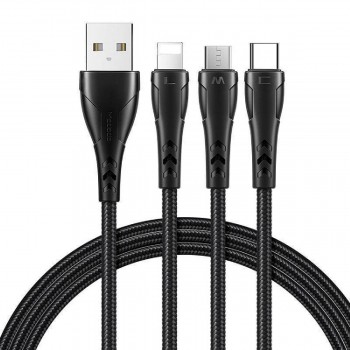 Mcdodo CA-6960 3-in-1 USB-A to Lightning, Micro, Type-C Data Cable  1.2m