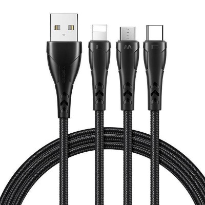 Mcdodo CA-6960 3-in-1 USB-A to Lightning, Micro, Type-C Data Cable  1.2m