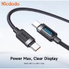 Mcdodo CA-0350 240 watt USB-C to C Cable with Dynamic Charging LED 1.2m black Mcdodo CA-0350 240 watt USB-C to C Cable with Dynamic Charging LED 1.2m black