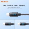 Mcdodo CA-0350 240 watt USB-C to C Cable with Dynamic Charging LED 1.2m black Mcdodo CA-0350 240 watt USB-C to C Cable with Dynamic Charging LED 1.2m black