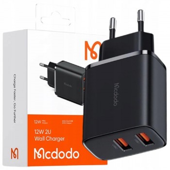 Mcdodo CH-5070 Φορτιστής Χωρίς Καλώδιο με 2 Θύρες USB-A 12W black Mcdodo CH-5070 Φορτιστής Χωρίς Καλώδιο με 2 Θύρες USB-A 12W black