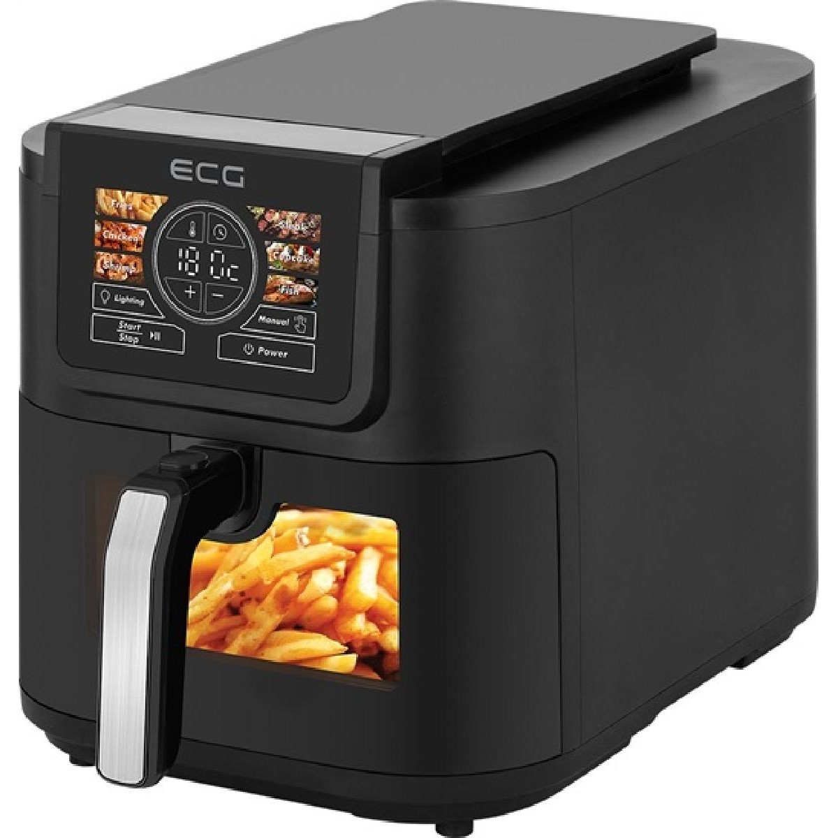 ECG AF 8020 Ai Slim Fry Φριτέζα θερμού αέρα 8 lt 1800 watt black ECG AF 8020 Ai Slim Fry Φριτέζα θερμού αέρα 8 lt 1800 watt black