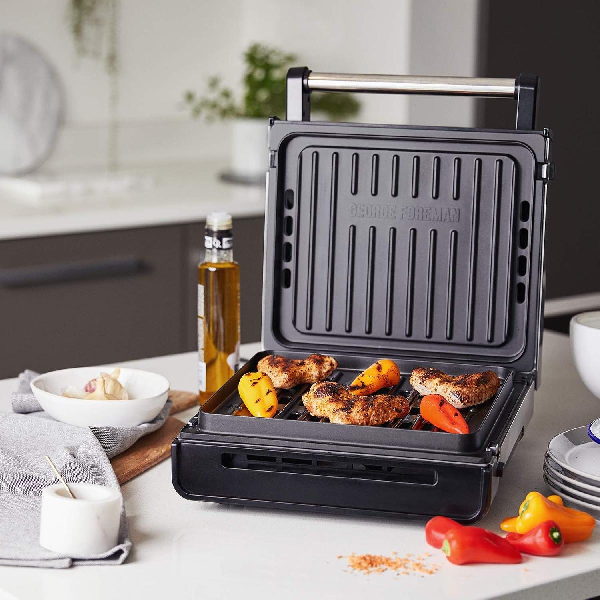 George Foreman smokeless grill medium & toaster  (28000-56)