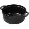 Staub La Cocotte Round Κατσαρόλα από Μαντέμι 24cm 3.8 lt για όλες τις εστίες black (40500-241-0)