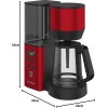 Grundig KM 8440 Καφετιέρα Φίλτρου 1.25L 1150 watt με Προγραμματισμό & LCD Οθόνη red black