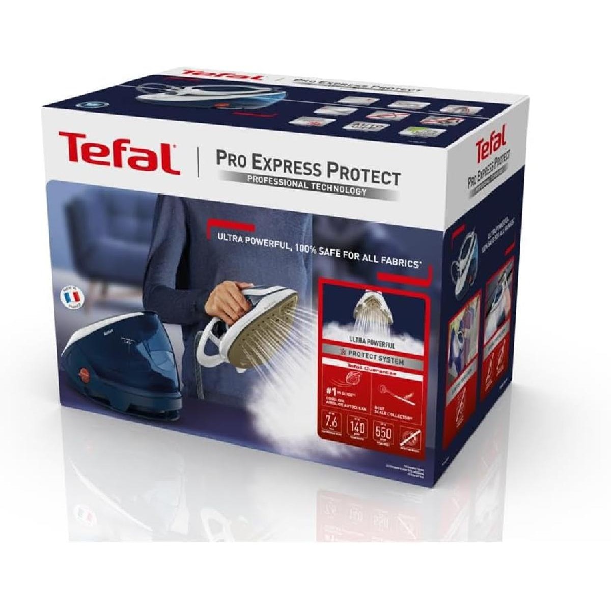 Tefal GV9221 Pro Express Protect Σύστημα Σιδερώματος 2600 watt 7.6 bar blue whita