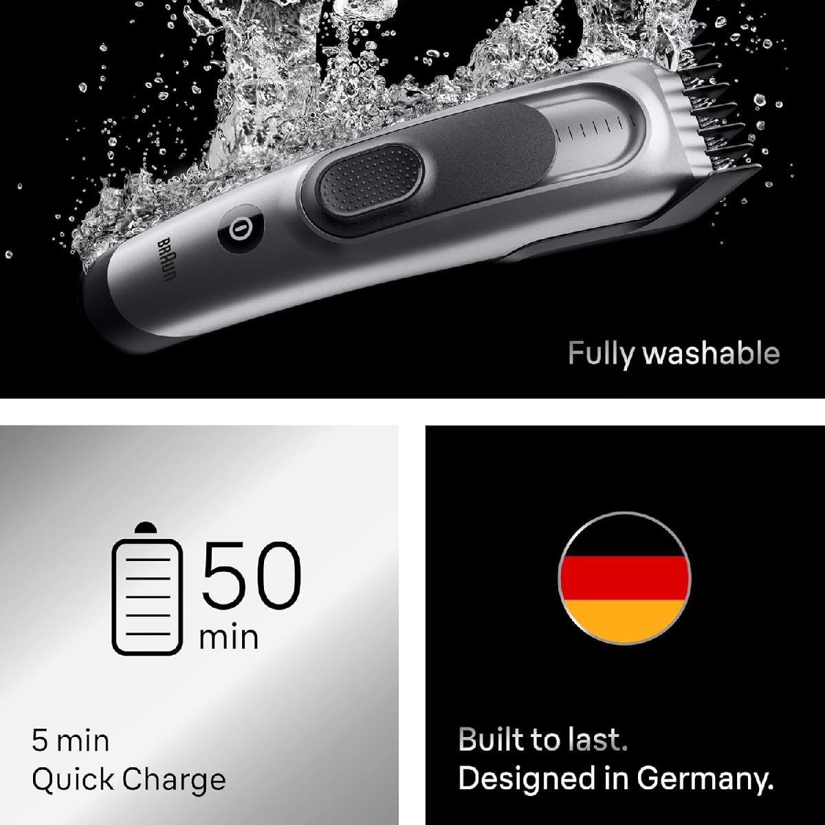 Braun HC7590 Series 7 επαναφορτιζόμενη κουρευτική μηχανή Gray Braun HC7590 Series 7 επαναφορτιζόμενη κουρευτική μηχανή Gray