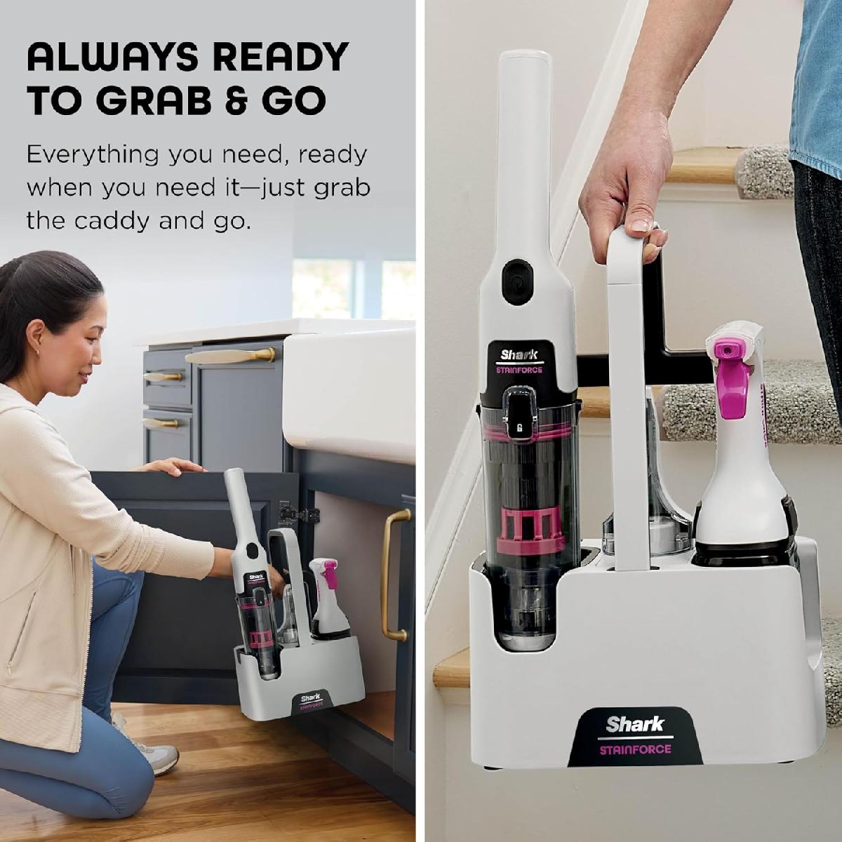 Shark StainForce HX100EUT ασύρματο επαναφορτιζόμενο σύστημα καθαρισμού λεκέδων white Shark StainForce HX100EUT ασύρματο επαναφορτιζόμενο σύστημα καθαρισμού λεκέδων white