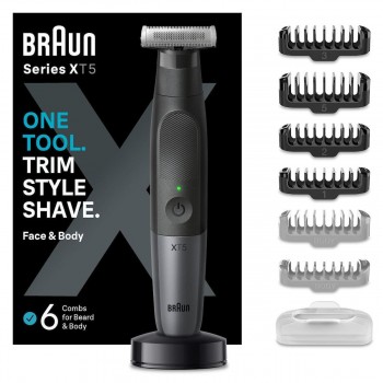 Braun Series XT5 Face & Body, Beard Trimmer & Body Groomer XT5300 Grey