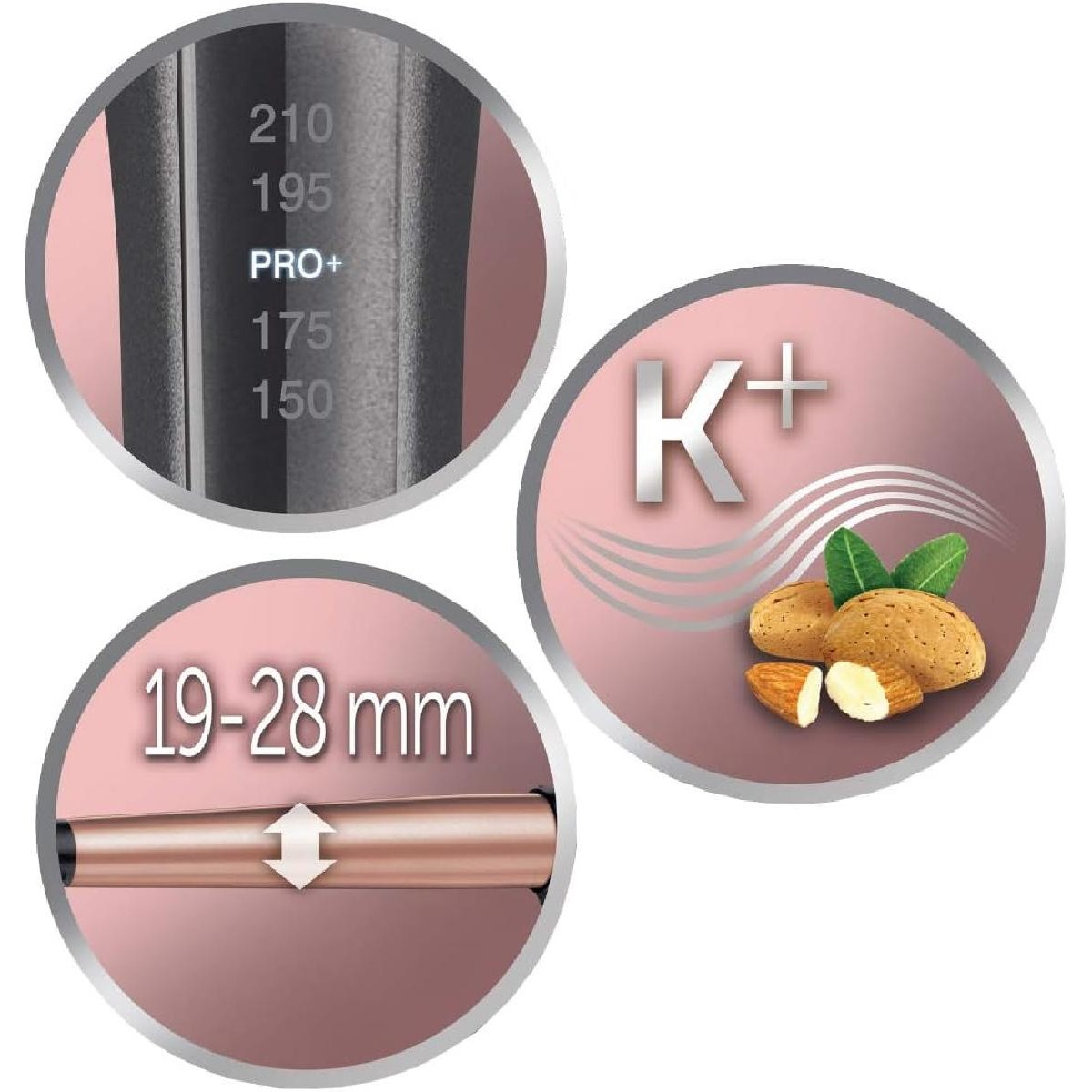 Remington CI83V6 Curling Iron Keratin Protect  grey rose gold