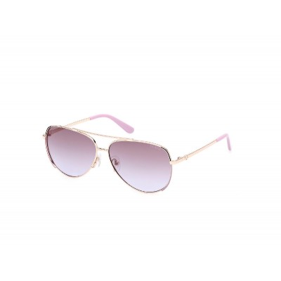 Guess Γυναικεία Γυαλιά Ηλίου GU00193 59F 62 Ροζ Χρυσό με Ροζ Ντεγκραντέ Φακούς