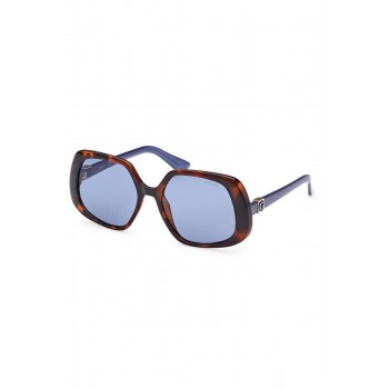 Guess Γυναικεία Γυαλιά Ηλίου GU7862 53V 56 Καφέ Ταρταρούγα με Μπλε Φακούς