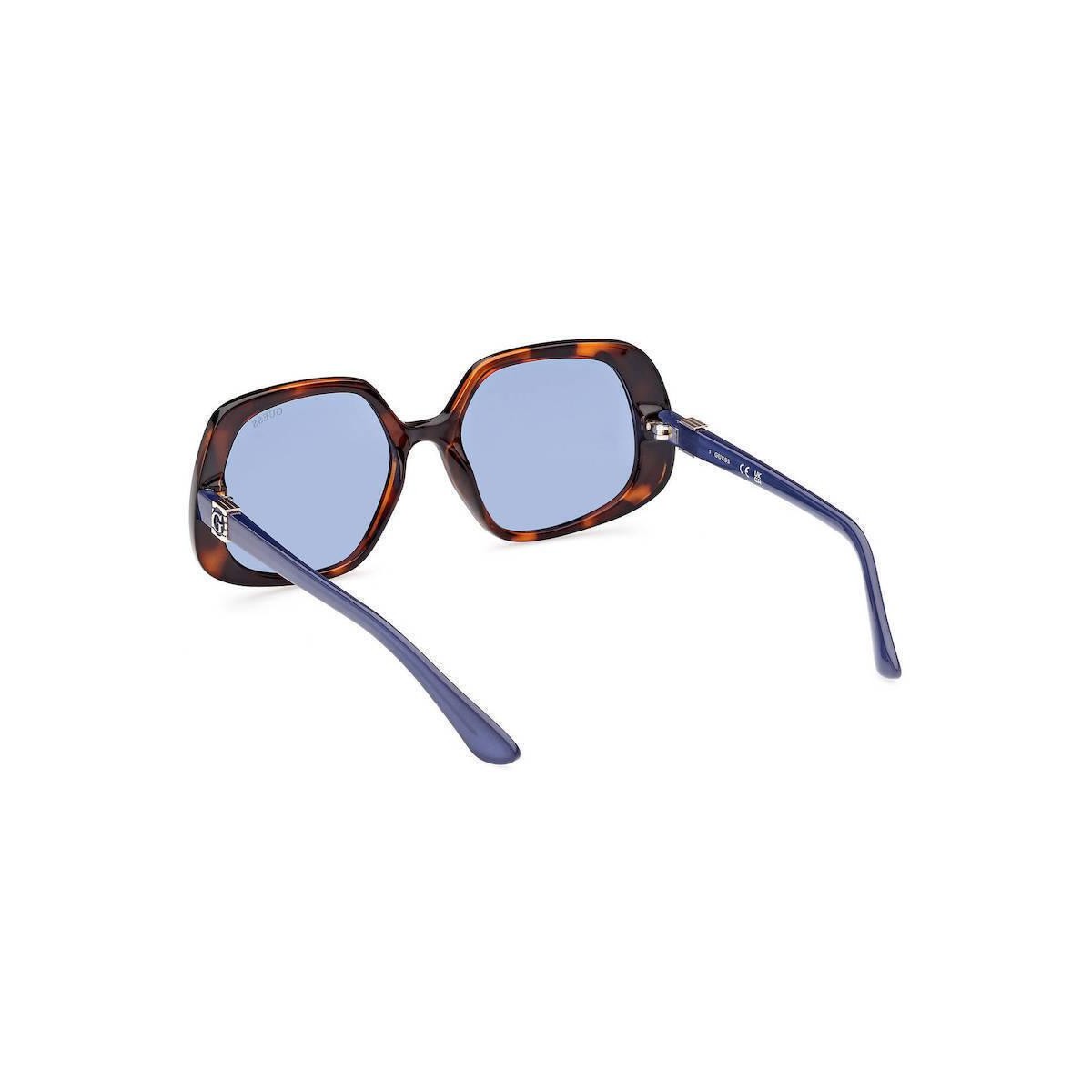 Guess Γυναικεία Γυαλιά Ηλίου GU7862 53V 56 Καφέ Ταρταρούγα με Μπλε Φακούς