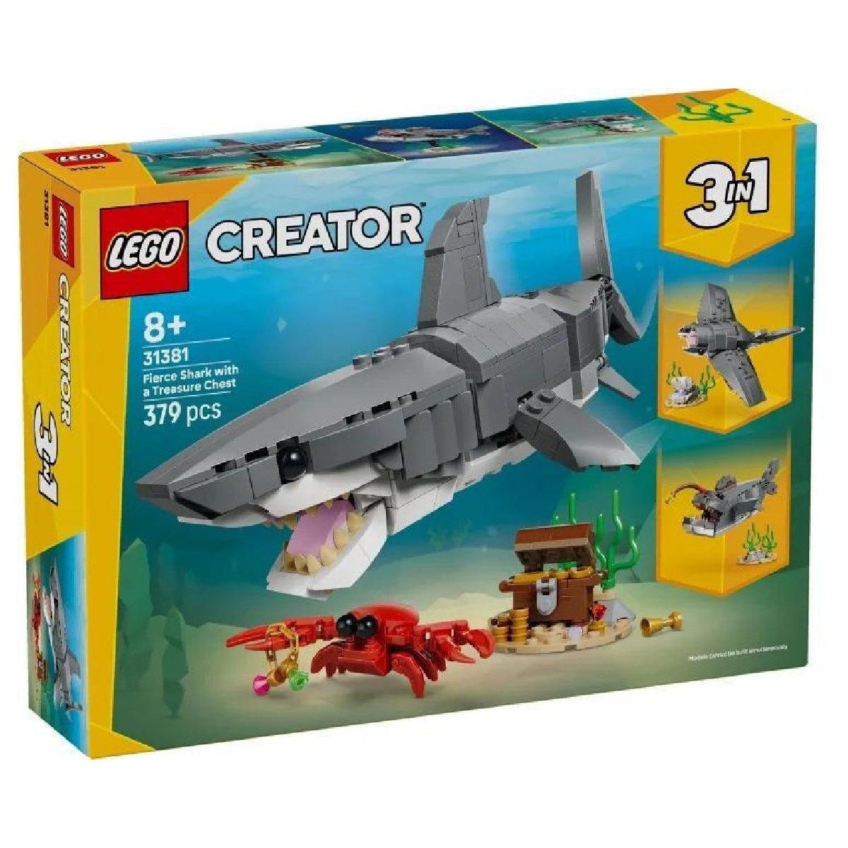 LEGO® Creator 3in1 Fierce Shark With A Treasure Chest (31381) LEGO® Creator 3in1 Fierce Shark With A Treasure Chest (31381)