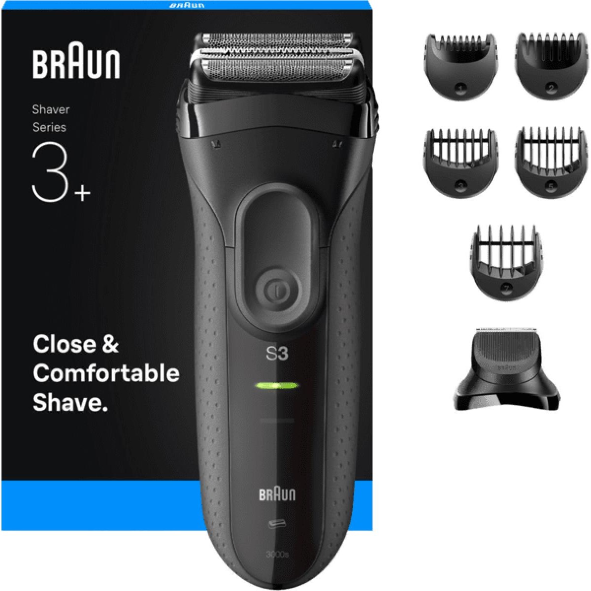 Braun Series 3+ 3000BT Ξυριστική μηχανή προσώπου black Braun Series 3+ 3000BT Ξυριστική μηχανή προσώπου black