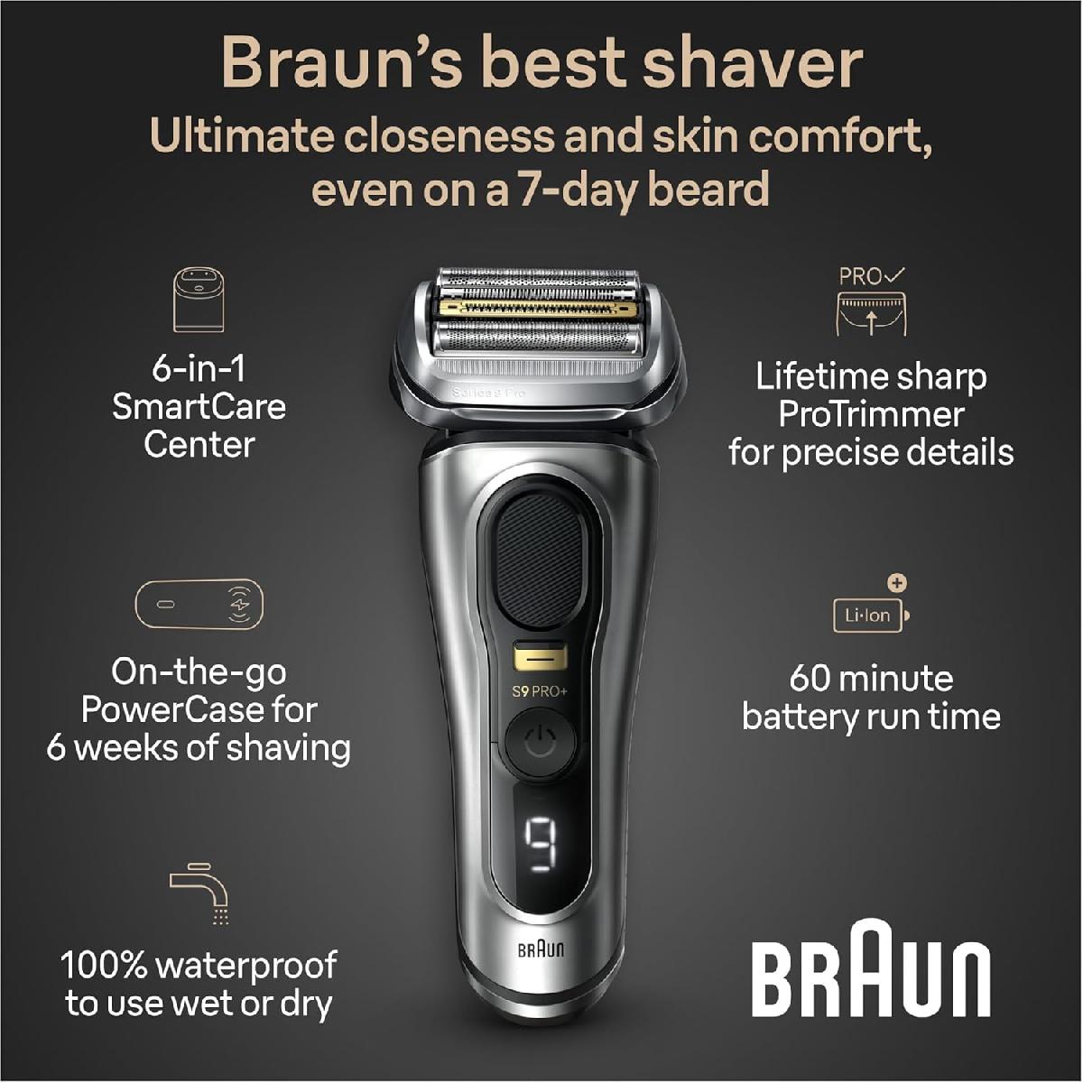 Braun 9577cc Series 9 Pro+ Wet & Dry shaver graphite silver (218283) Braun 9577cc Series 9 Pro+ Wet & Dry shaver graphite silver (218283)