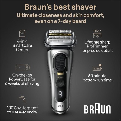 Braun 9577cc Series 9 Pro+ Wet & Dry shaver graphite silver (218283)
