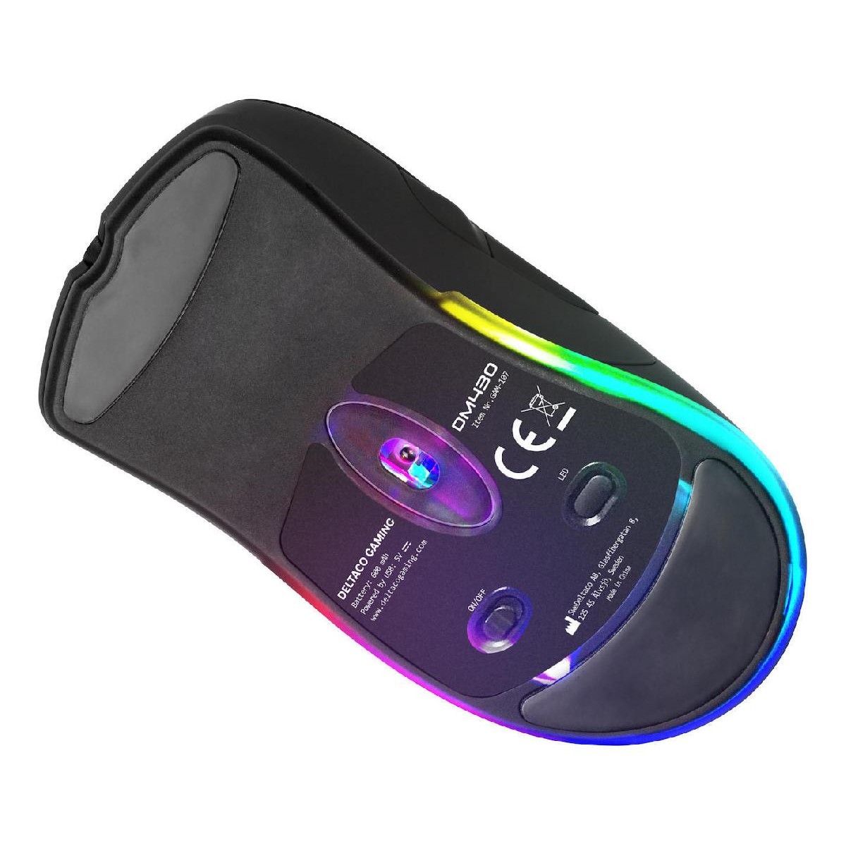 Deltaco DM430 Wireless RGB Gaming Mouse black