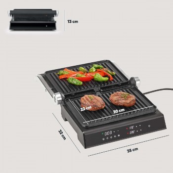 SEVERIN KG2399 SEVINI Comfort Ψηφιακή Τοστιέρα Γκριλιέρα 1800 watt black