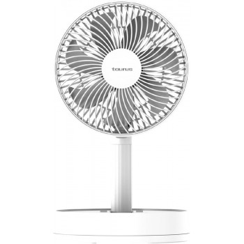 Taurus Air Lite Fold & Go ασύρματος  επαναφορτιζόμενος ανεμιστηρας 15 cm white
