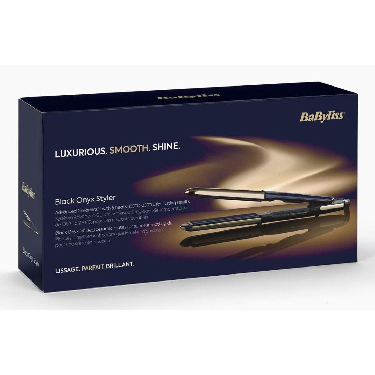 BaByliss ST484E Black Onyx Styler ισιωτικό μαλλιών black gold