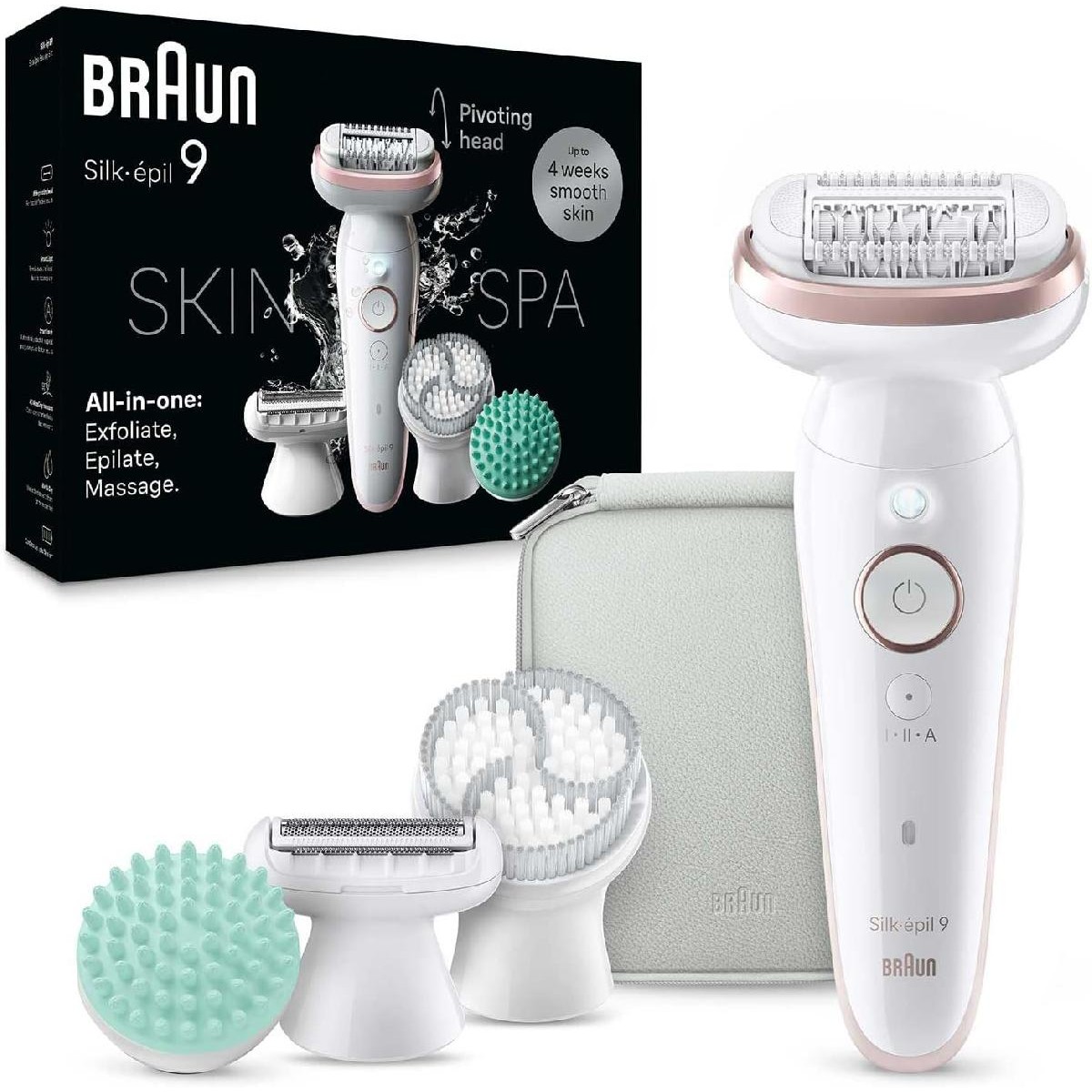 Braun Silk-epil Series 9 SES9-080 SkinSpa Αποτριχωτική Μηχανή white gold
